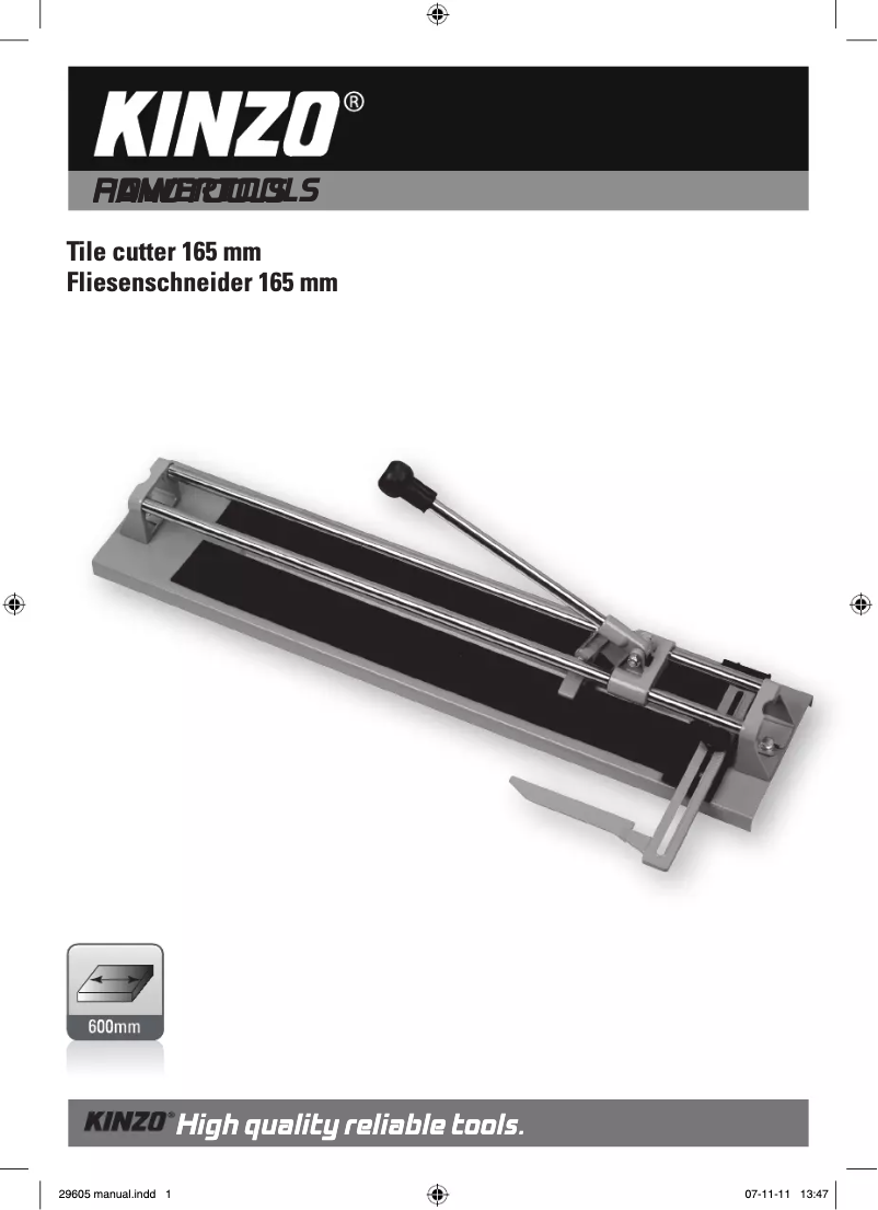 Page 1 de la notice Manuel utilisateur Kinzo 29605