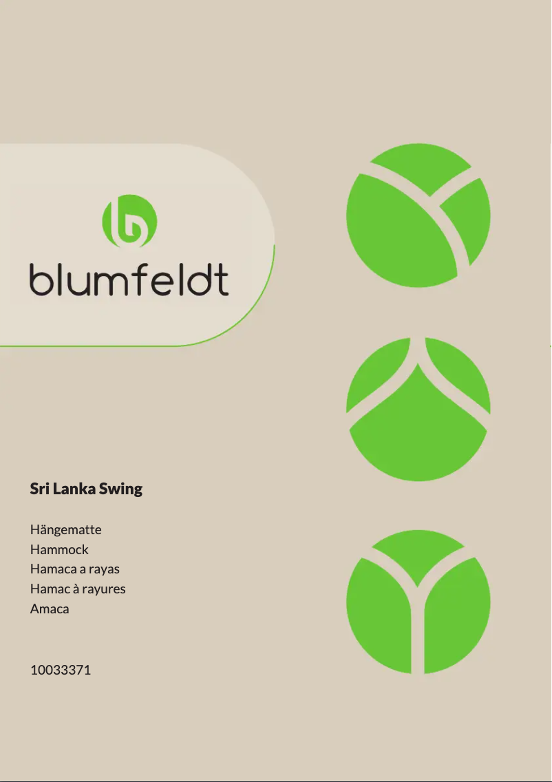 Page n°1 - Manuel utilisateur Blumfeldt Sri Lanka Swing