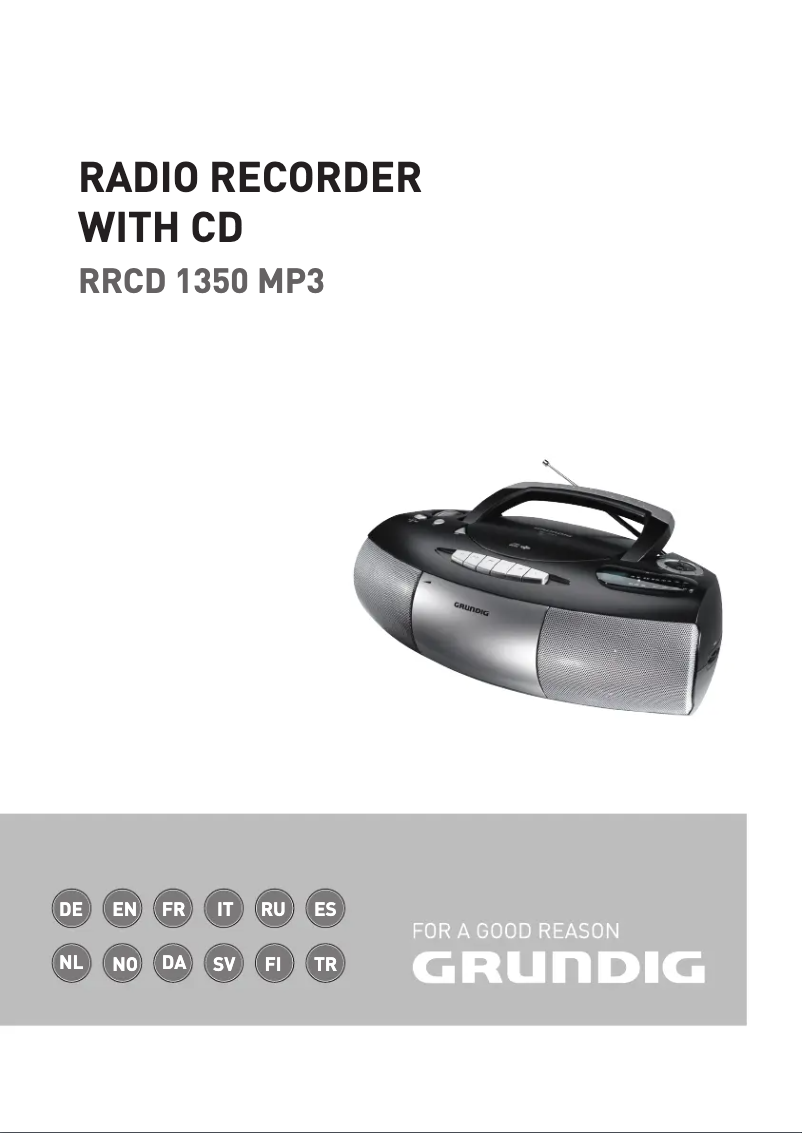 Page n°1 - Manuel utilisateur Grundig RRCD 1350 MP3