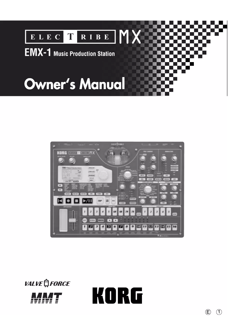 Page n°1 - Manuel utilisateur Korg Electribe MX