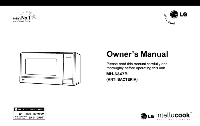 Page 1 de la notice Manuel utilisateur LG MH-6347B