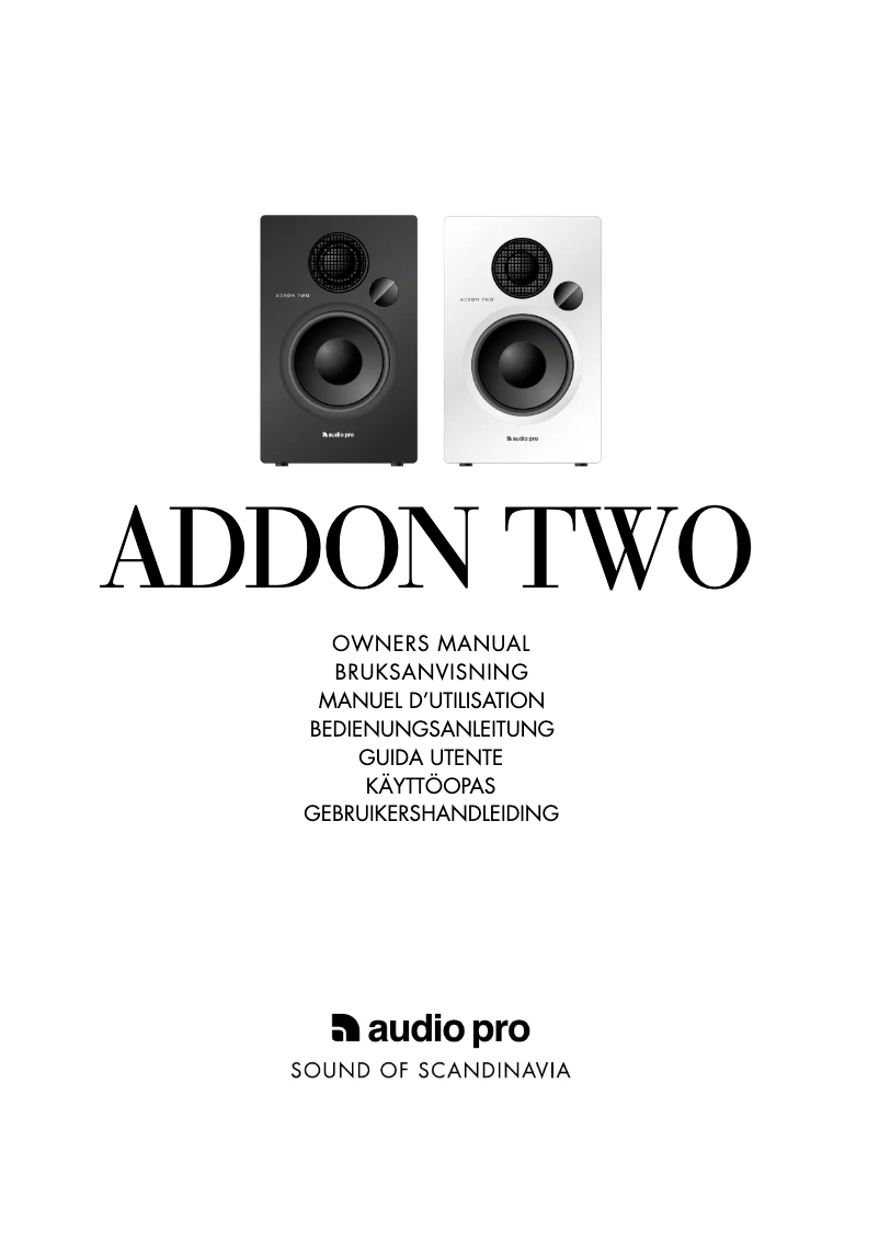 Page n°1 - Manuel utilisateur Audio Pro Addon TWO