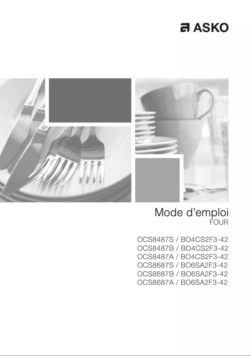 Page 1 de la notice Manuel utilisateur Asko OCS8487B