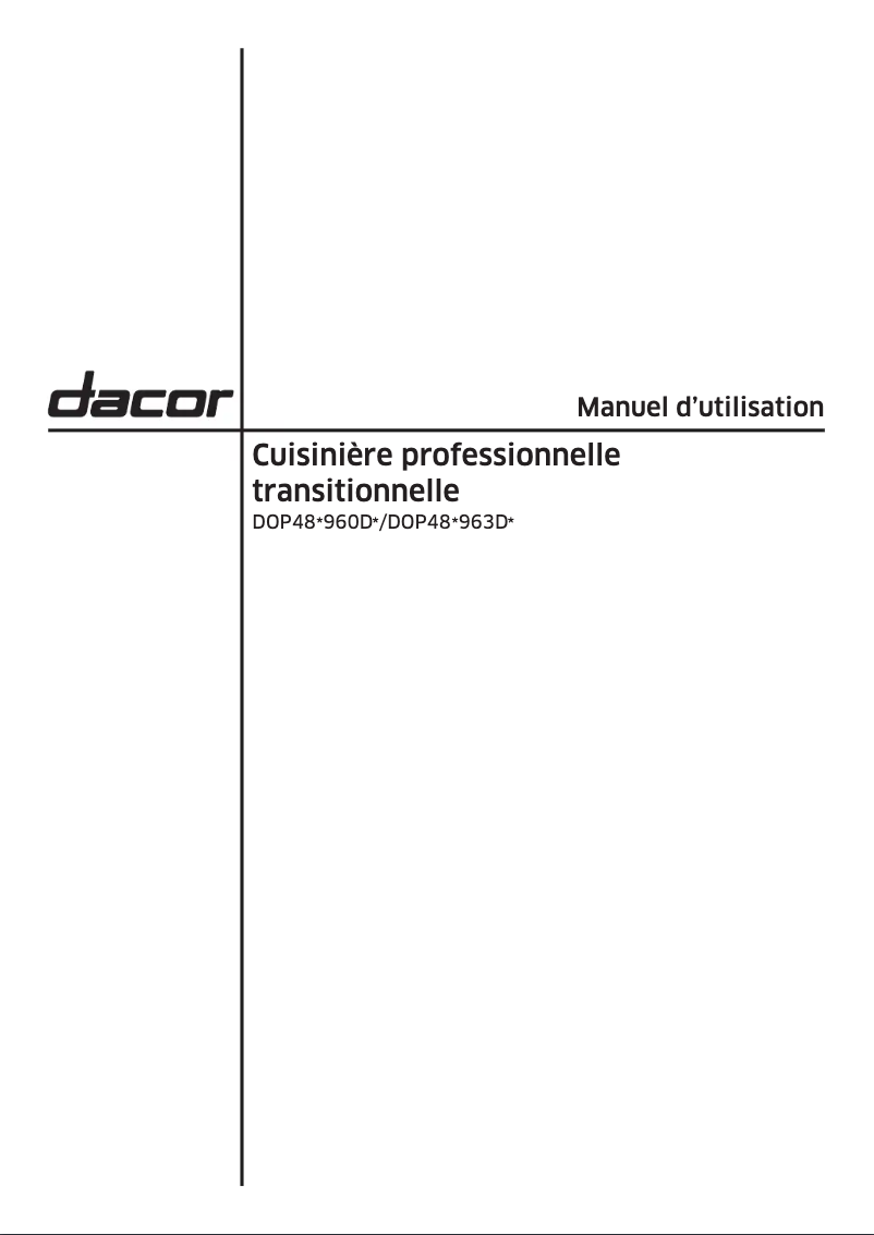 Page 1 de la notice Manuel utilisateur Samsung DOP48T963DS