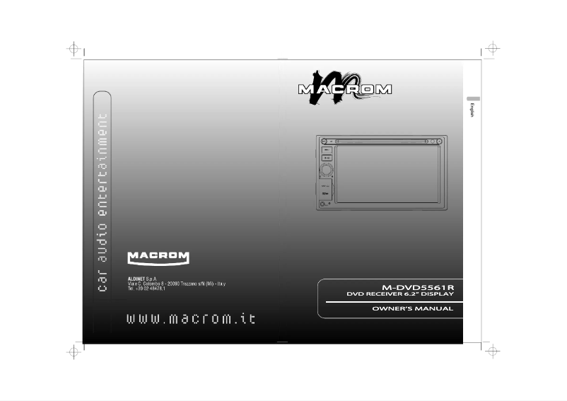 Page n°1 - Manuel utilisateur Macrom M-DVD5561R
