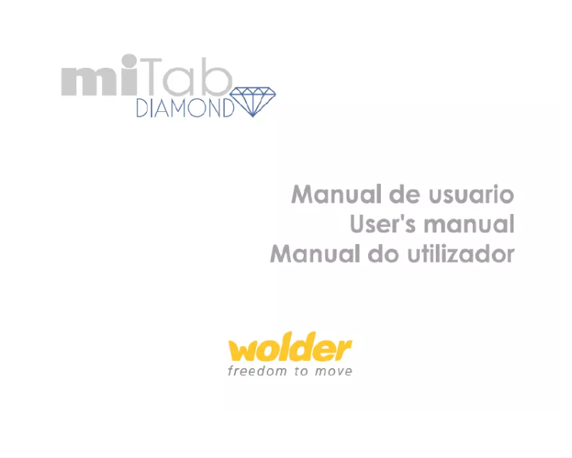 Page 1 de la notice Manuel utilisateur Wolder MiTab Diamond