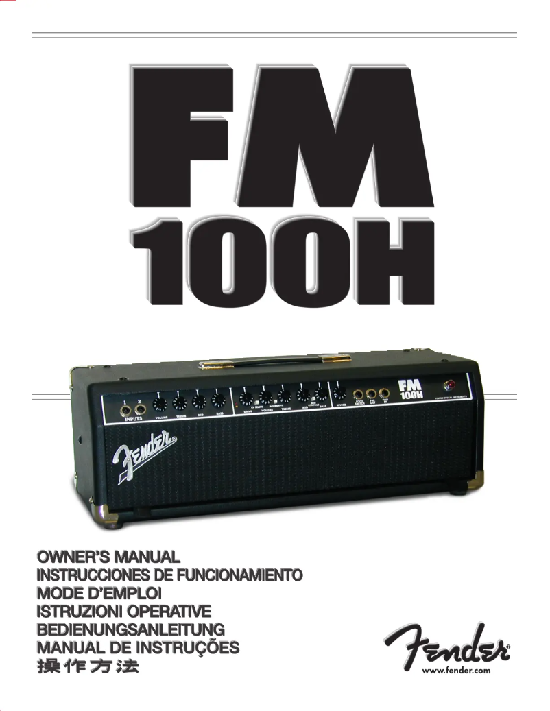 Page 1 de la notice Manuel utilisateur Fender FM 100H