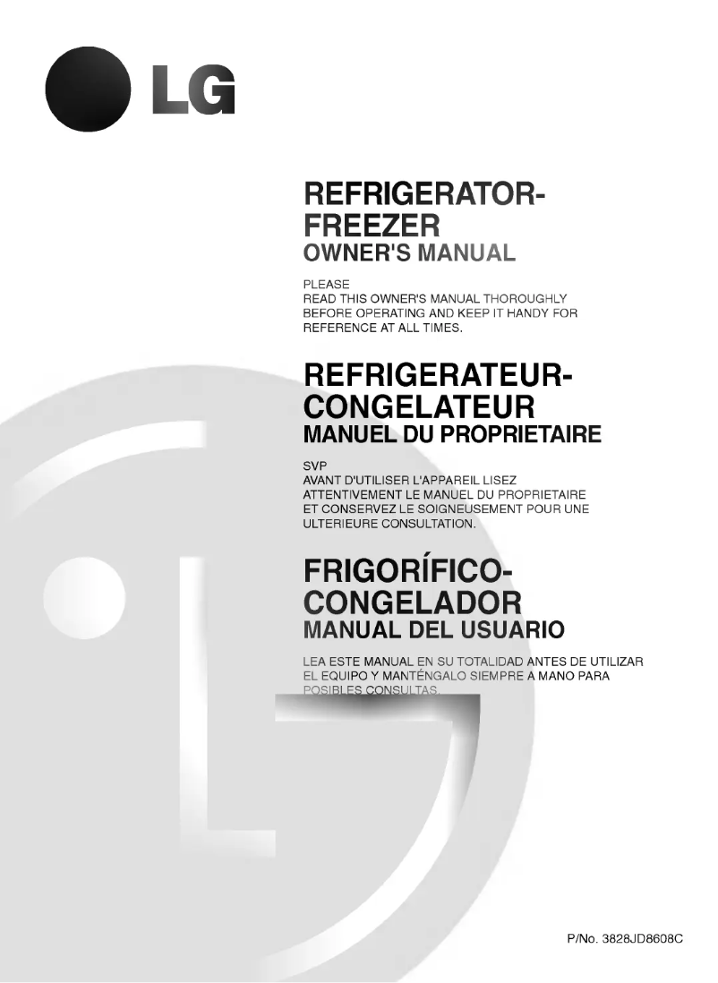 Page 1 de la notice Manuel utilisateur LG GR-323SL