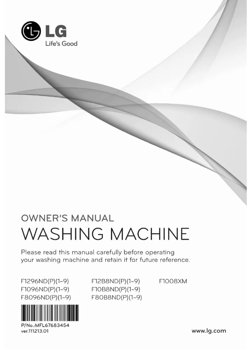 Page 1 de la notice Manuel utilisateur LG WM326T