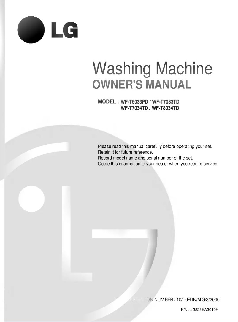 Page n°1 - Manuel utilisateur LG WF-T5015PD