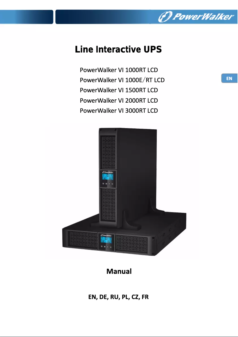 Image de la première page du manuel de l'appareil PowerWalker VI 2000RT LCD