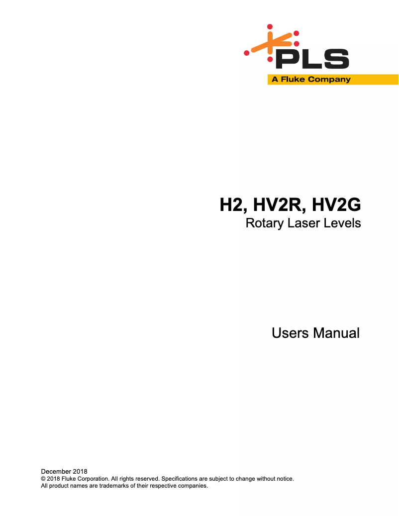 Image de la première page du manuel de l'appareil HV2R