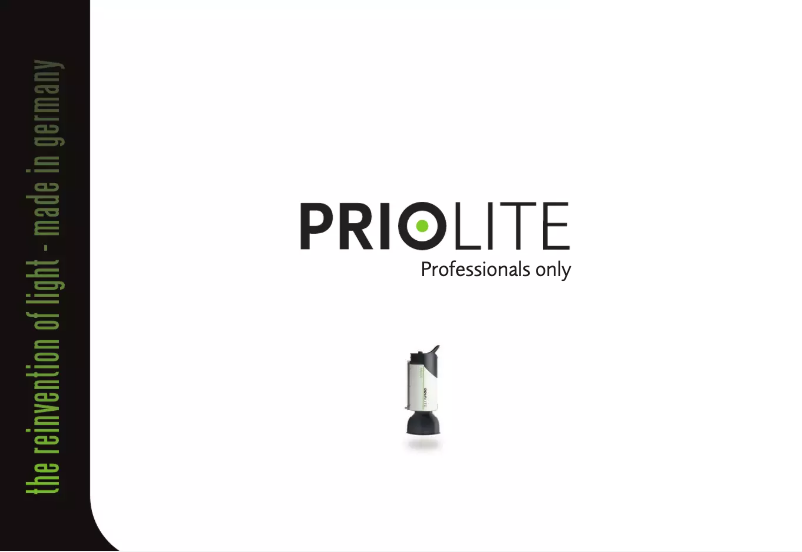 Page 1 de la notice Manuel utilisateur Priolite Prio