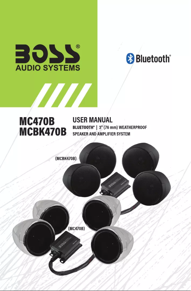 Page n°1 - Manuel utilisateur Boss MC470B