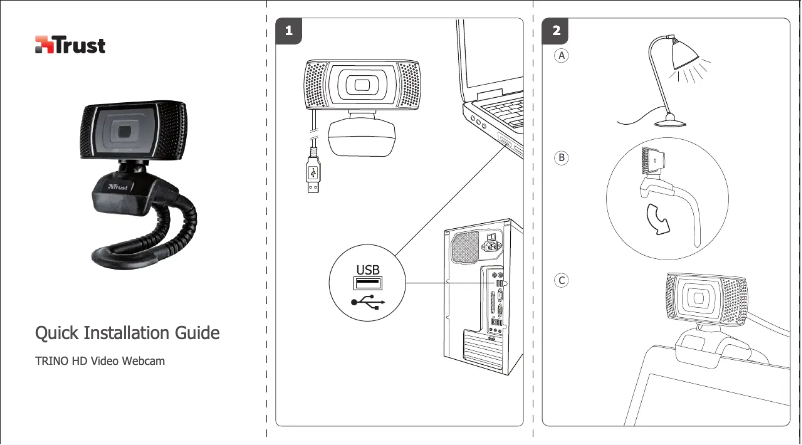 Page 1 de la notice Manuel utilisateur Trust Trino HD