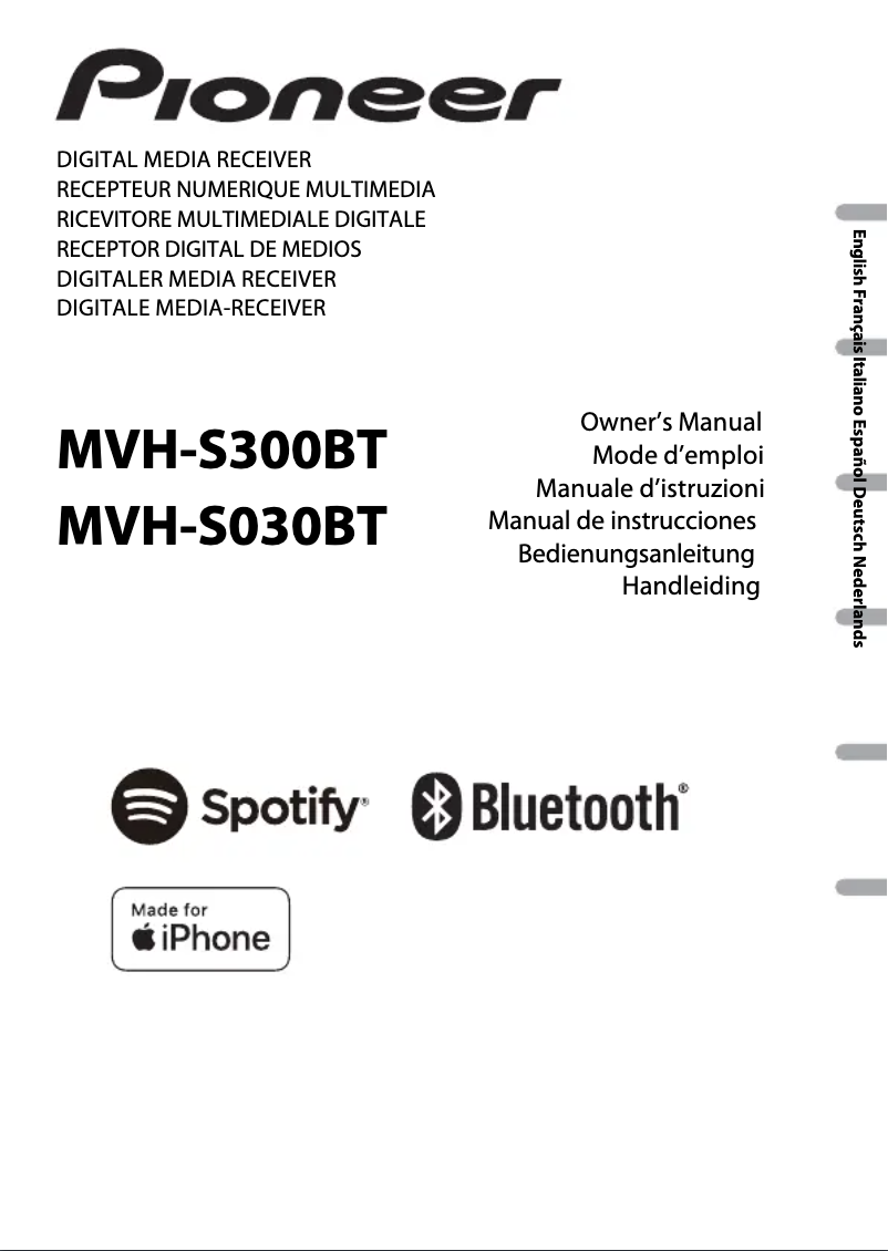 Page n°1 - Mode d'emploi Pioneer MVH-S030BT