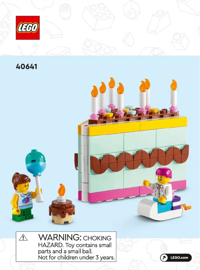 First page image of the manual for Birthday Cake 40641
