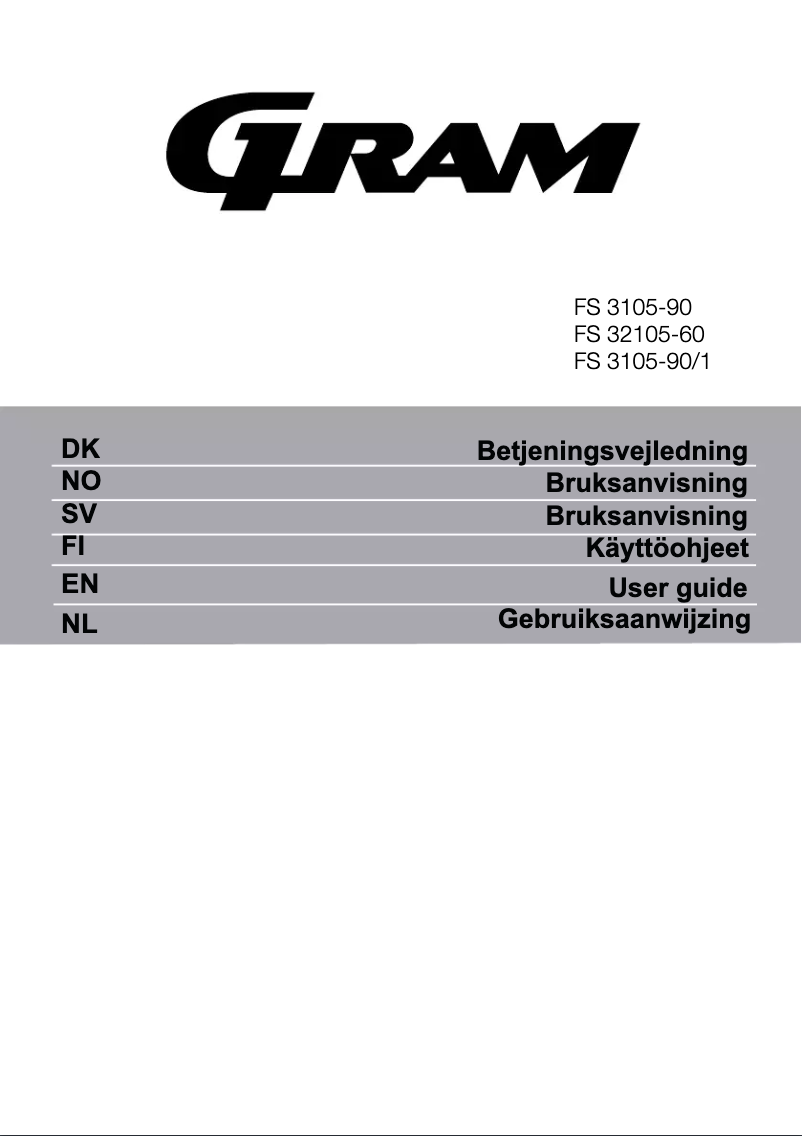 Page n°1 - Manuel utilisateur Gram FS 3105-90/1