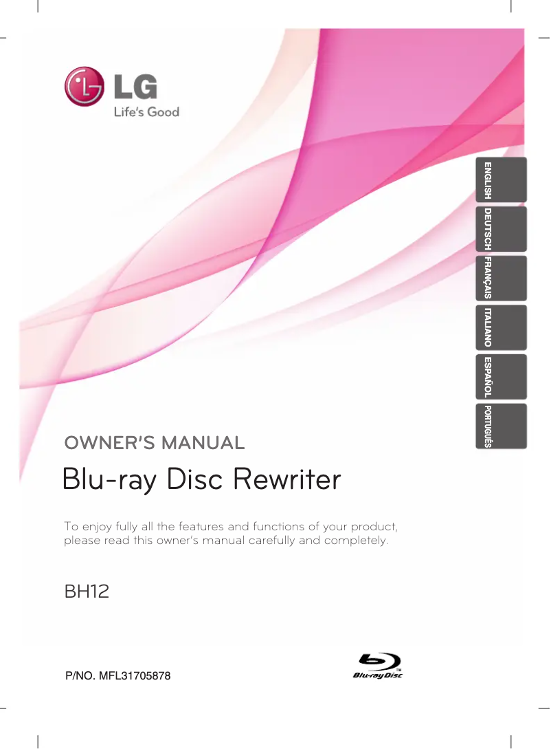 Page 1 de la notice Manuel utilisateur LG BH12LS35