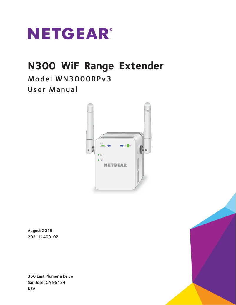 Page n°1 - Manuel utilisateur Netgear WN3000RP