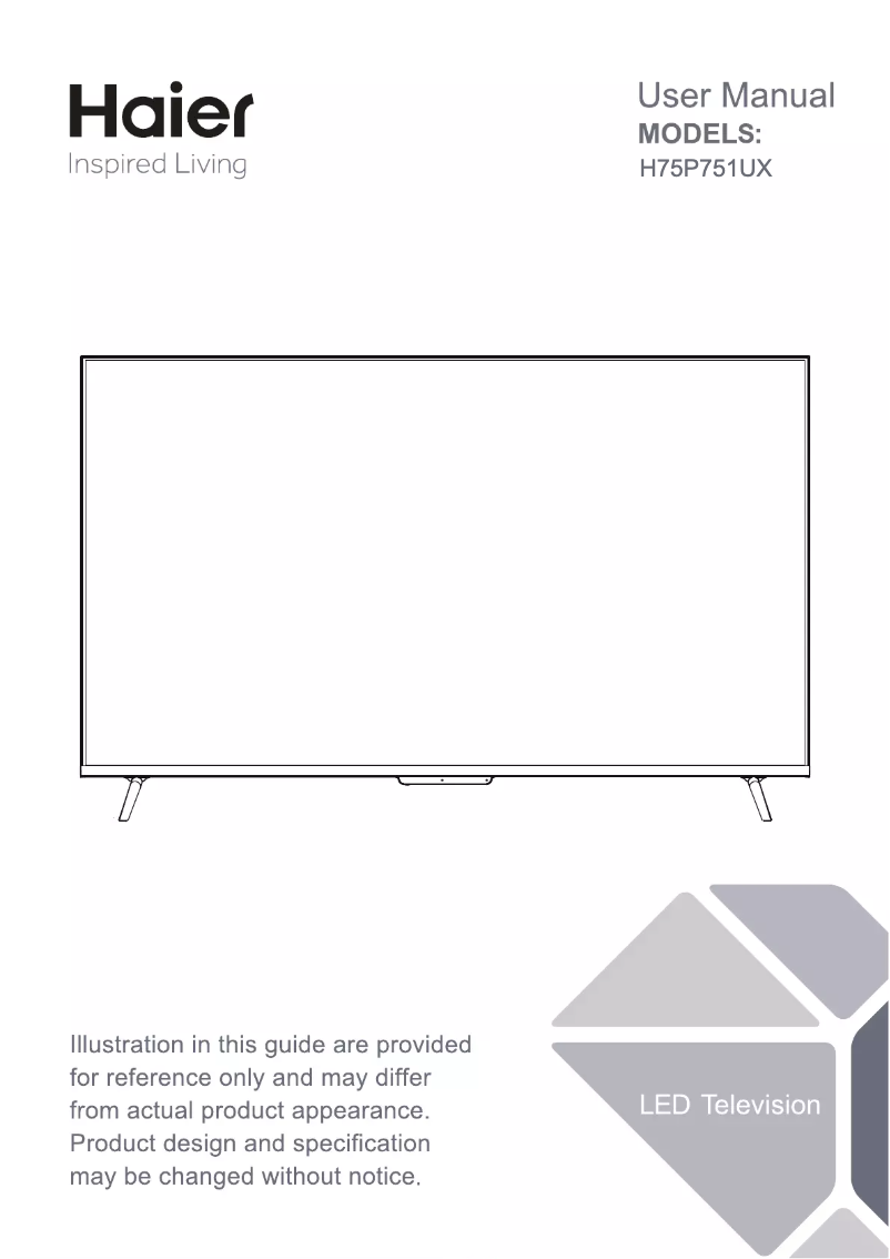 Image de la première page du manuel de l'appareil H65P751UX