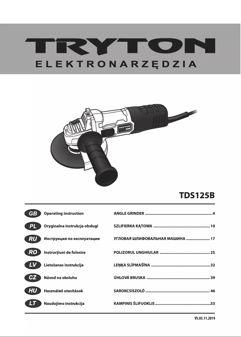 Page 1 de la notice Manuel utilisateur Tryton TDS125B