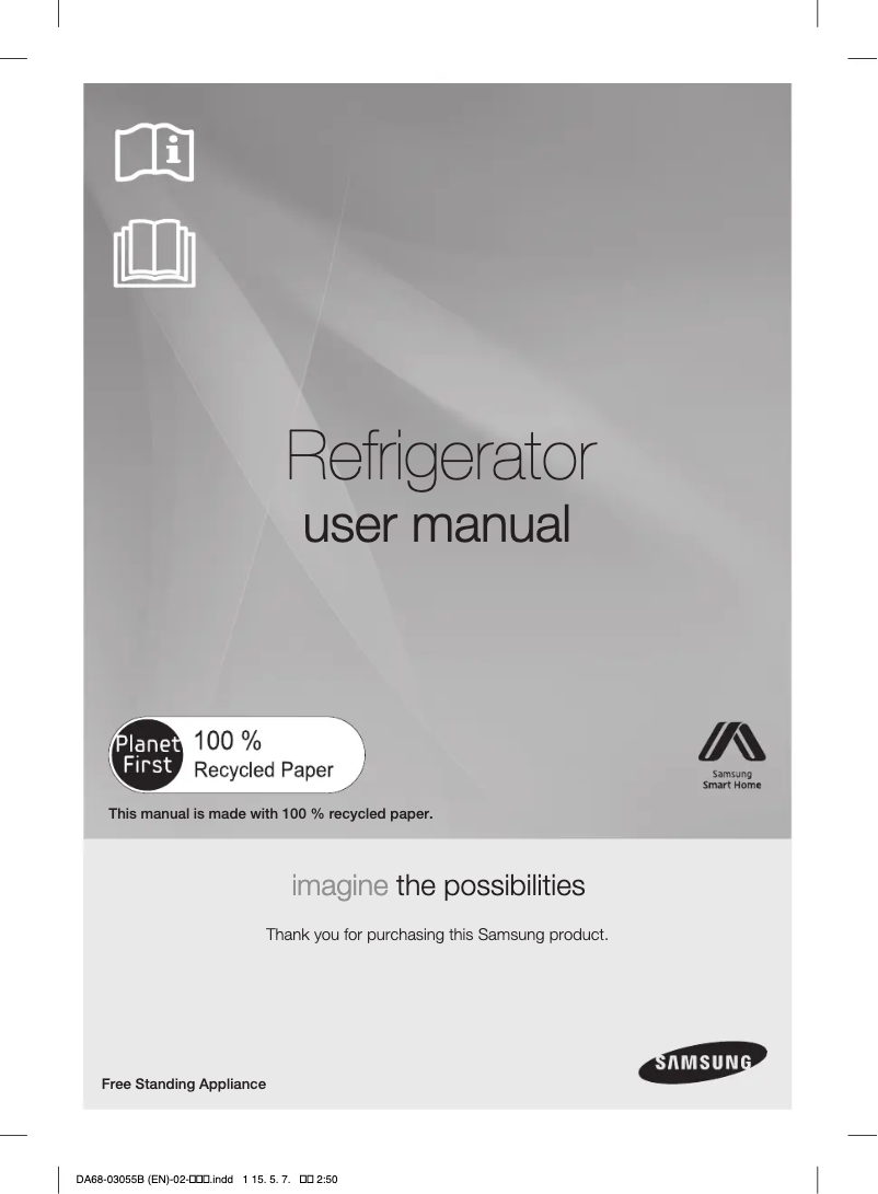 Page 1 de la notice Manuel utilisateur Samsung SRF836WDRS