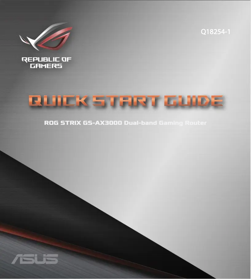 Image de la première page du manuel de l'appareil ROG Strix GS-AX3000