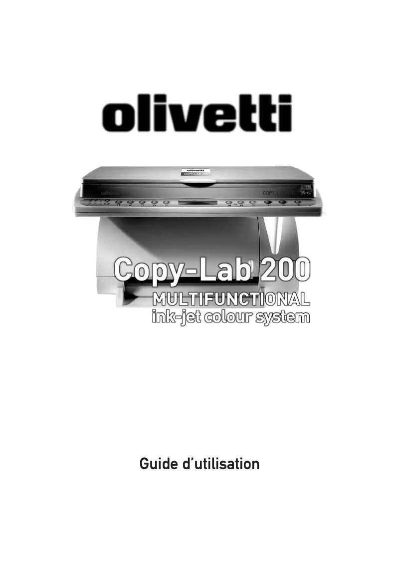 Image de la première page du manuel de l'appareil CopyLab 200