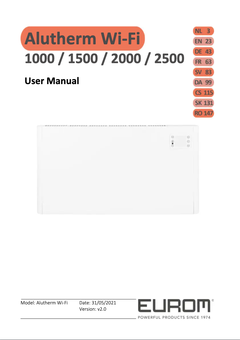 Image de la première page du manuel de l'appareil Alutherm 2500