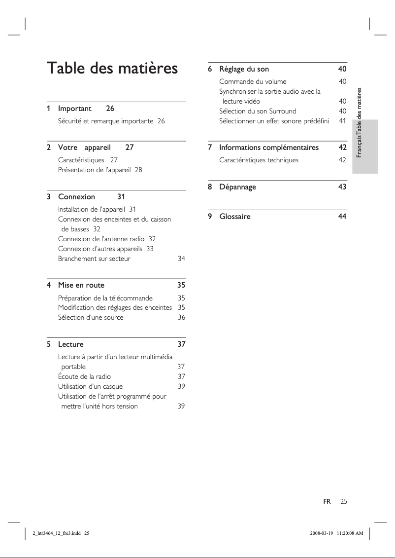 First page image of the manual for HTR3464