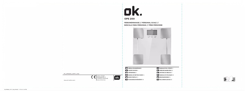 Page 1 de la notice Manuel utilisateur OK OPS 200