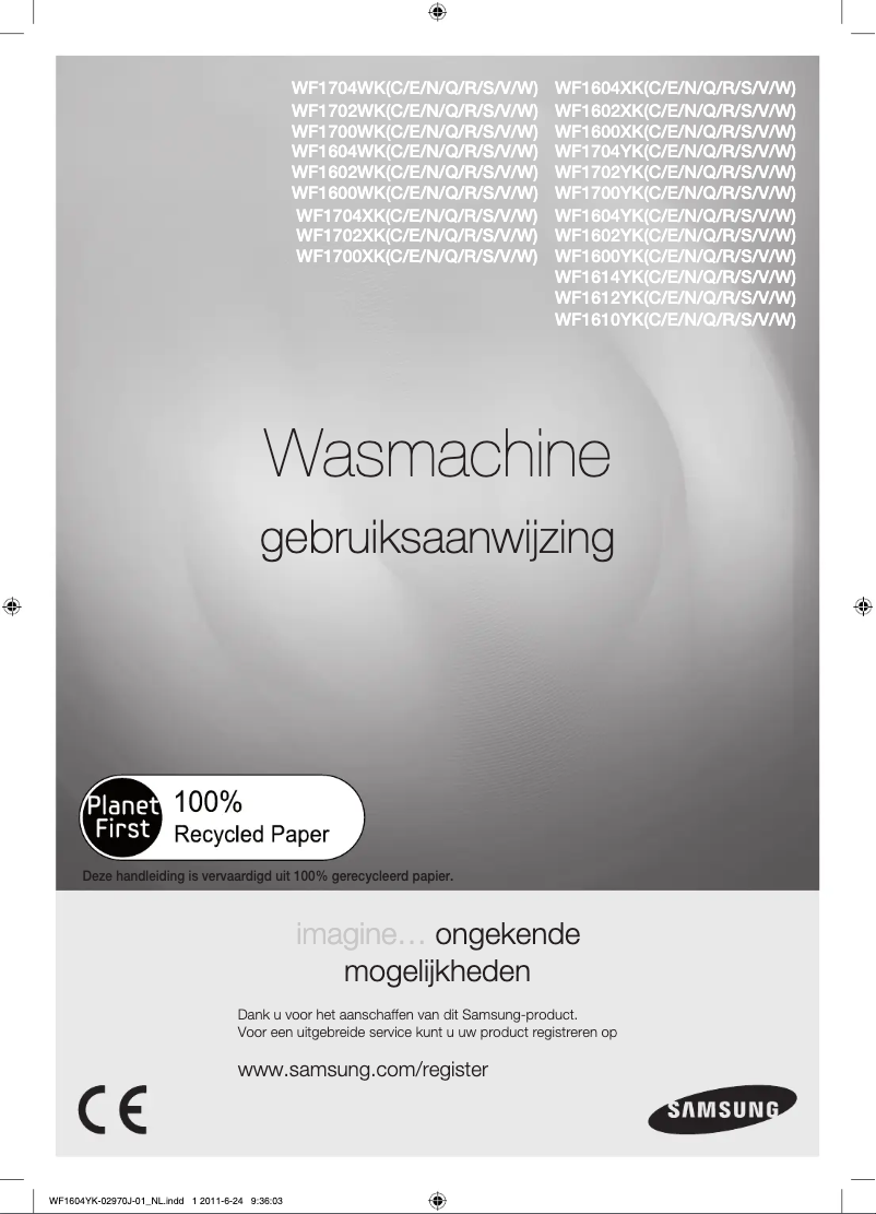 Page n°1 - Manuel utilisateur Samsung WF1704WK