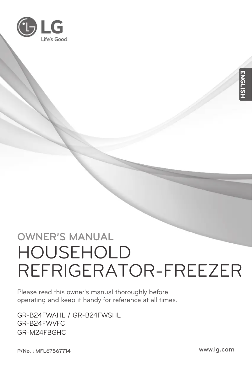 Image de la première page du manuel de l'appareil GR-B24FWVFC