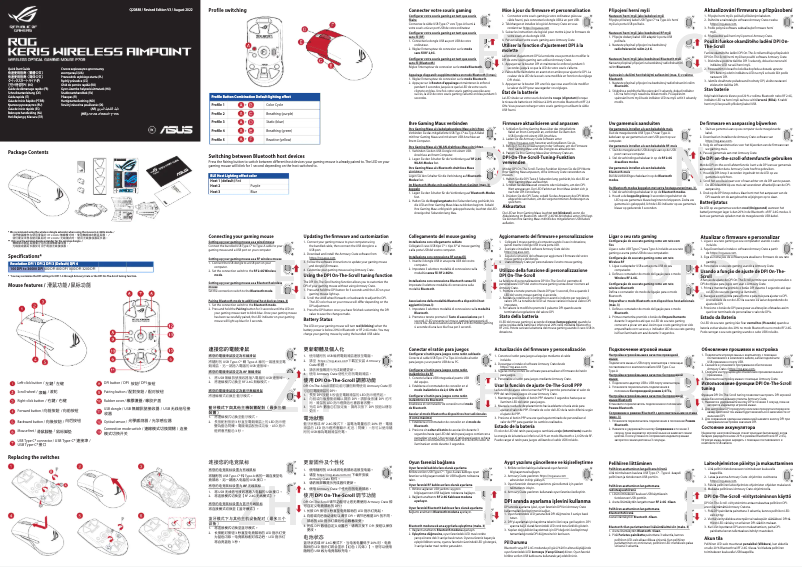 Page n°1 - Guide de démarrage rapide Asus ROG Keris Wireless