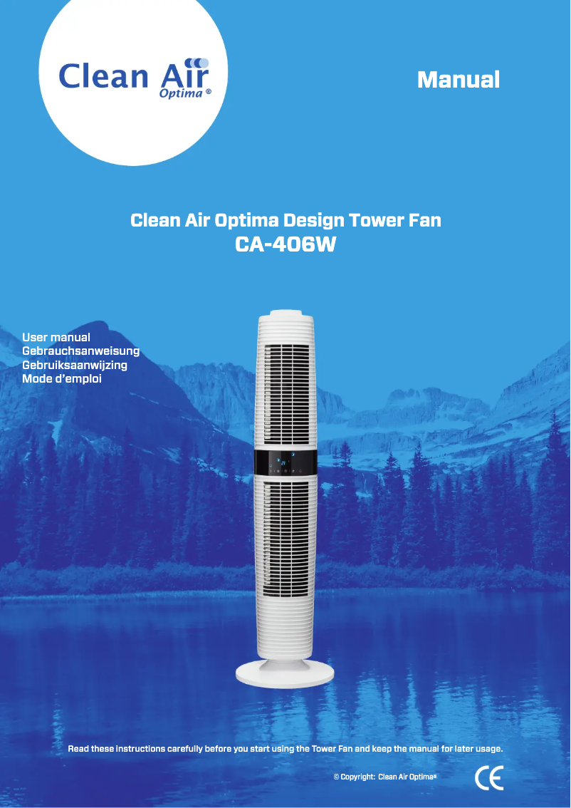 Page n°1 - Manuel utilisateur Clean Air Optima CA-406W