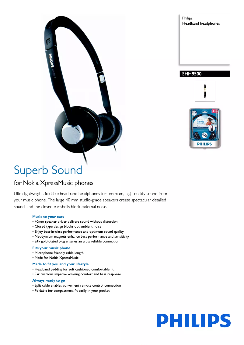 Image de la première page du manuel de l'appareil SHH9500