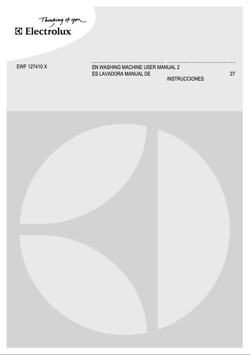 Page n°1 - Manuel utilisateur Electrolux EWF127410X