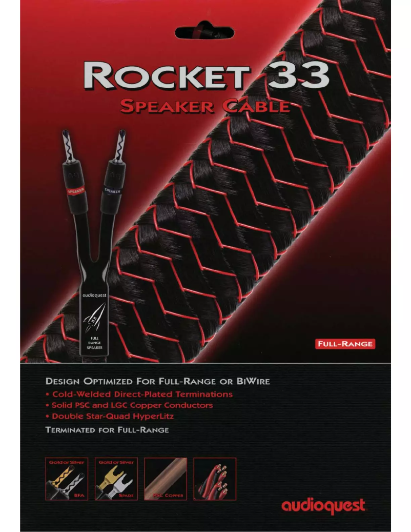 Page n°1 - Manuel utilisateur AudioQuest Rocket 33