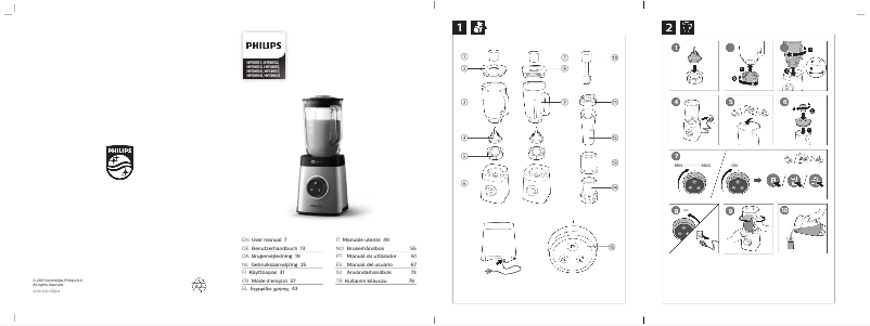 Image de la première page du manuel de l'appareil Avance Collection HR3653
