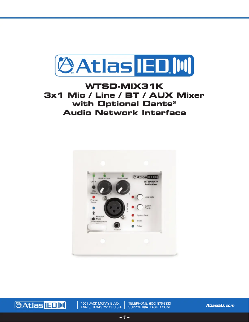 Image de la première page du manuel de l'appareil WTSD-MIX31K