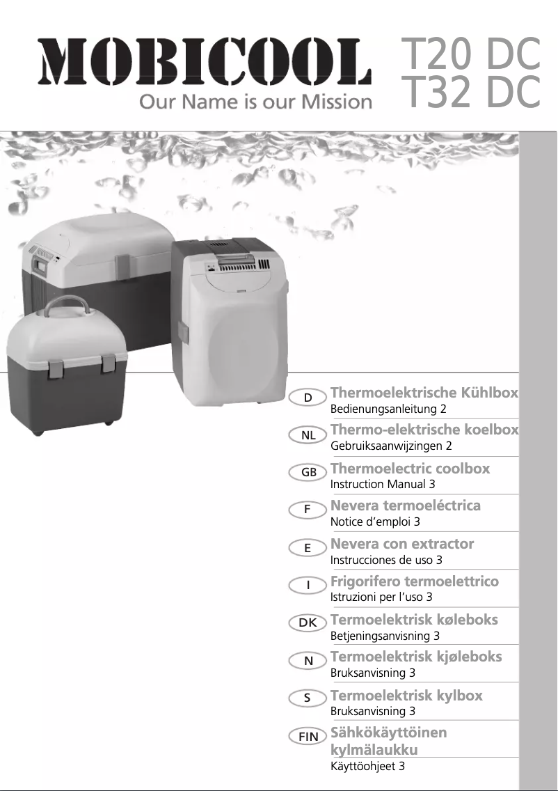 Image de la première page du manuel de l'appareil Mobicool T20 DC
