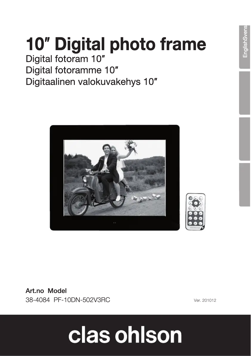 Page 1 de la notice Manuel utilisateur Clas Ohlson PF-10DN-502V3RC