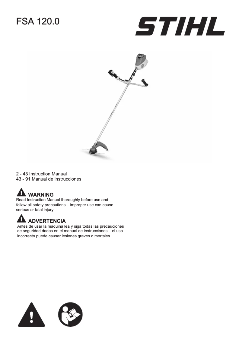 Page 1 de la notice Manuel utilisateur Stihl FSA 120.0