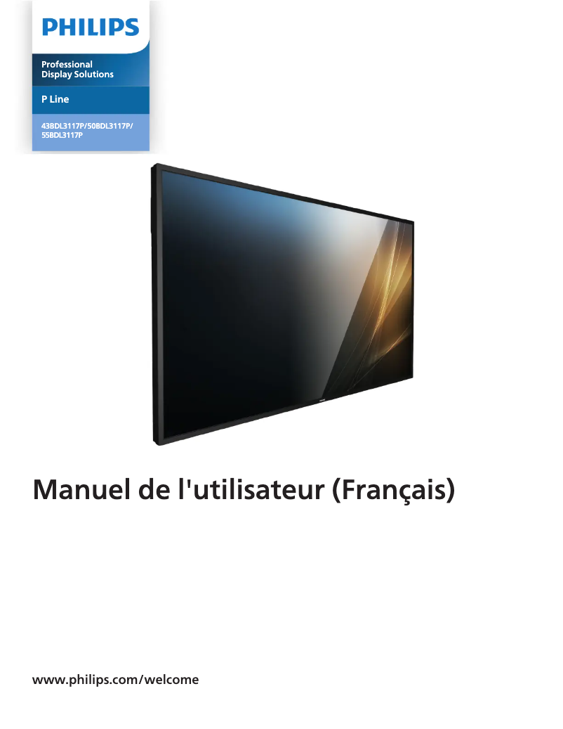 Page 1 de la notice Manuel utilisateur Philips 50BDL3117P