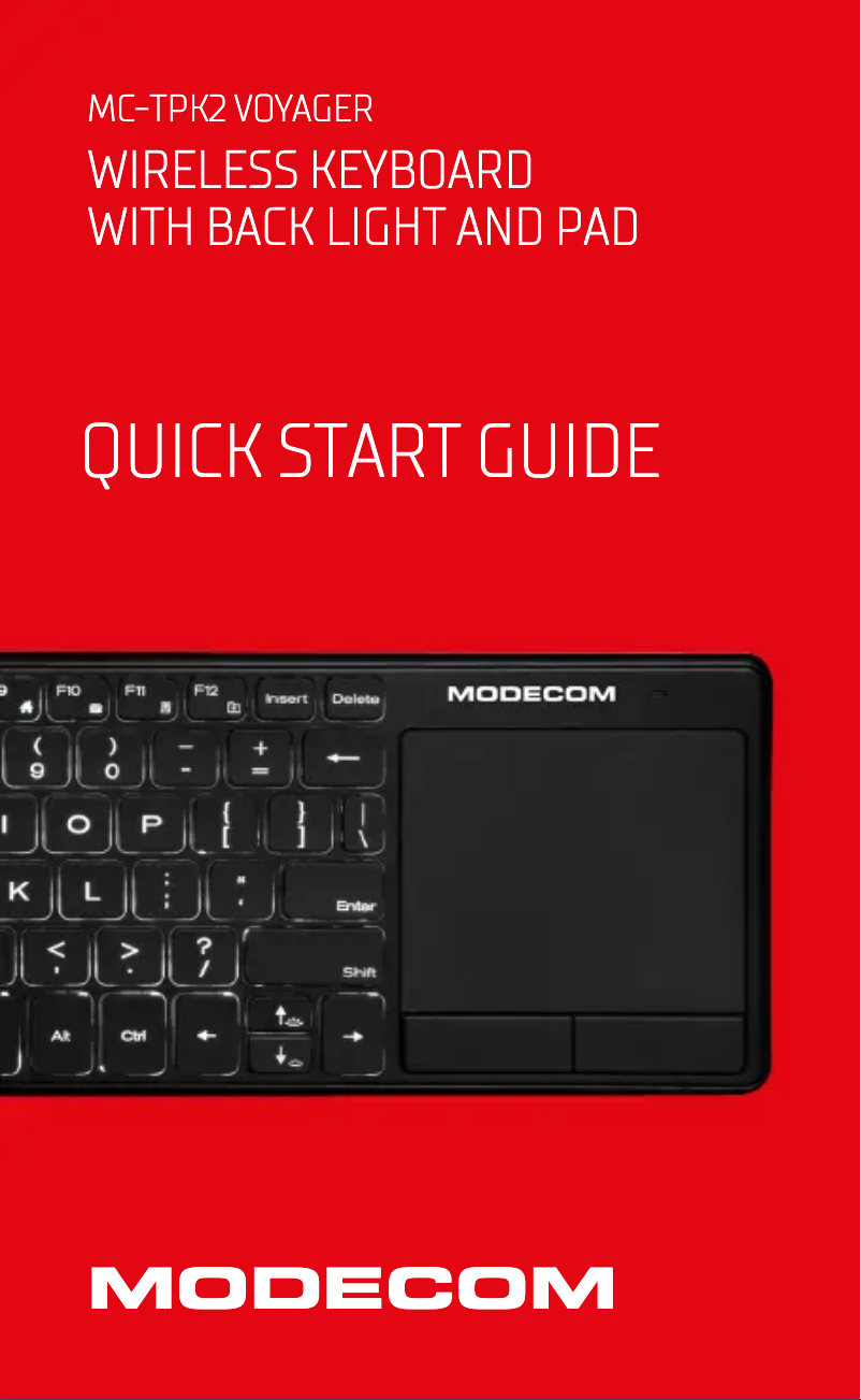 Page 1 de la notice Manuel utilisateur ModeCom MC-TPK2 VOYAGER