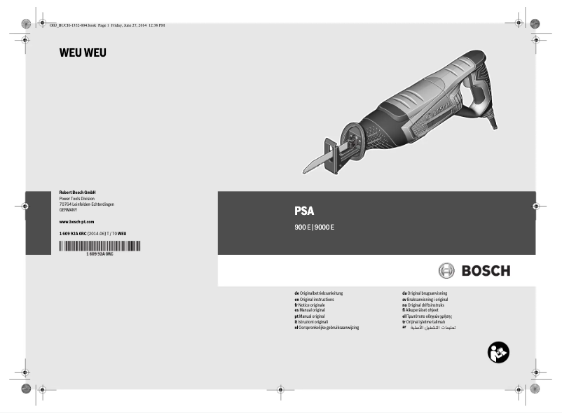 Página 1 del manual Manual de usuario Bosch PSA 9000 E