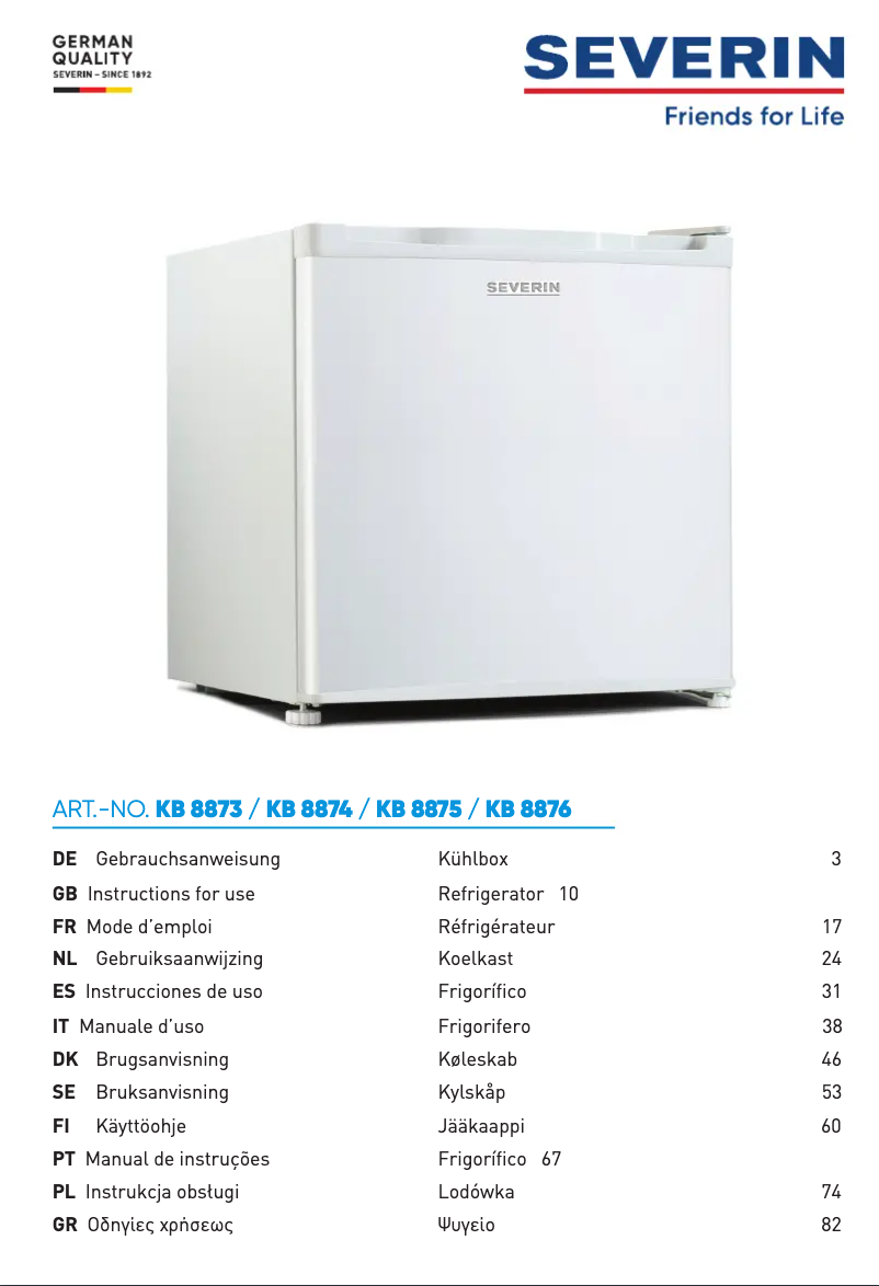 Página 1 del manual Manual de usuario Severin KB 8875