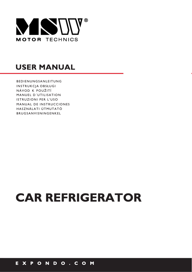 Página 1 del manual Manual de usuario MSW MSW-CRF52A