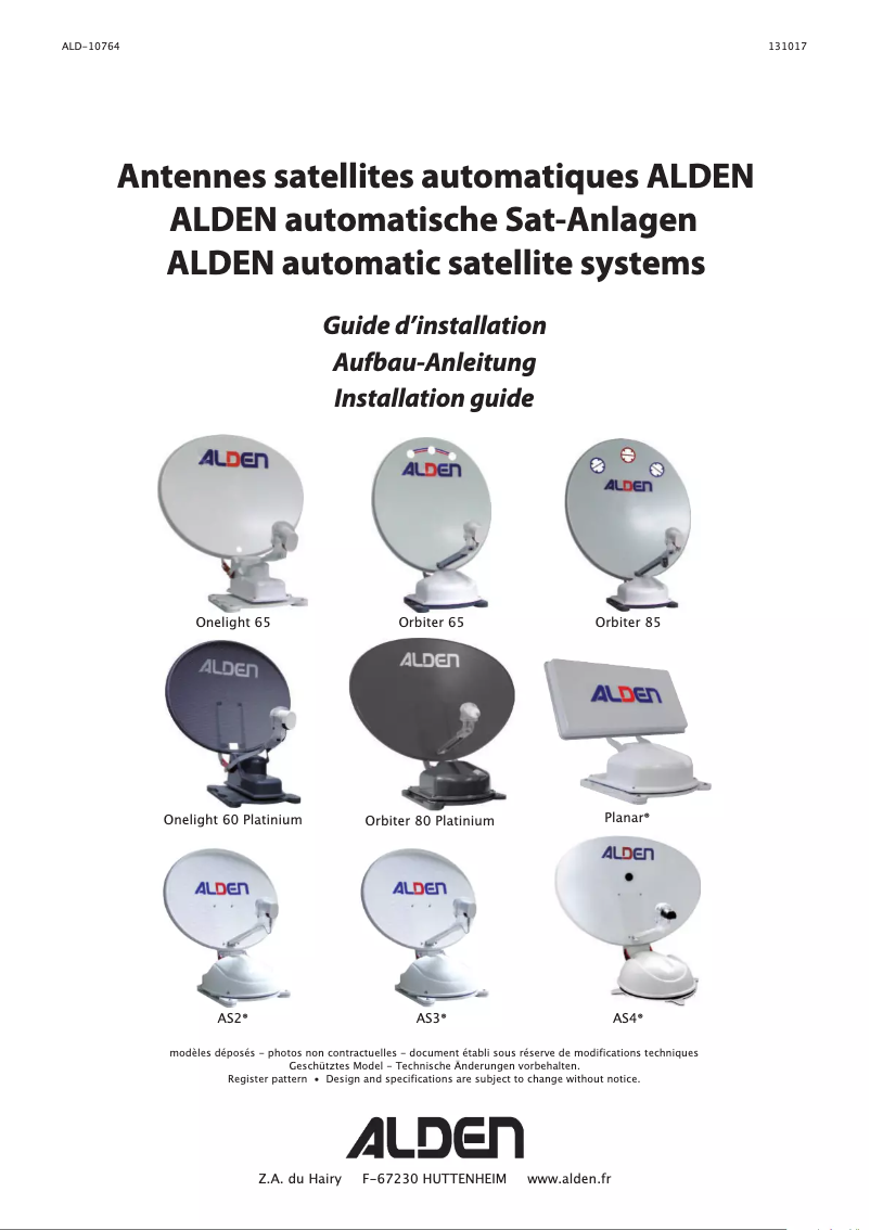 Page 1 de la notice Manuel utilisateur Alden Orbiter 85
